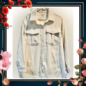 Women’s 26 International off white/cream button up corduroy shirt - NEW - Medium